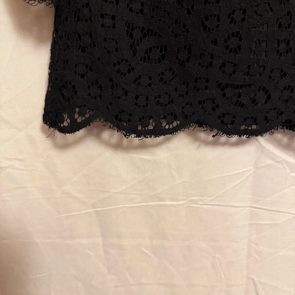 J. Crew Women's Elegant Black Lace‎ Blouse